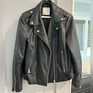 Mango genuine leather jacket size M